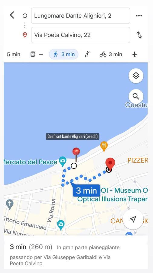 Civico 22 Leilighet Trapani Eksteriør bilde